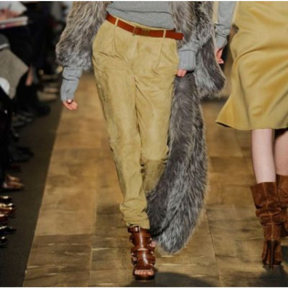 Michael Kors Collection Extreme Strap Brown Leather Platform Gladiator Size 9.5 - Picture 11 of 13